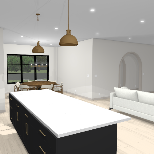 Having a 3D rendering of your house plan gives you the ability to try out different finishes and walk through your house making adjustments as you go, before your slab is even poured...